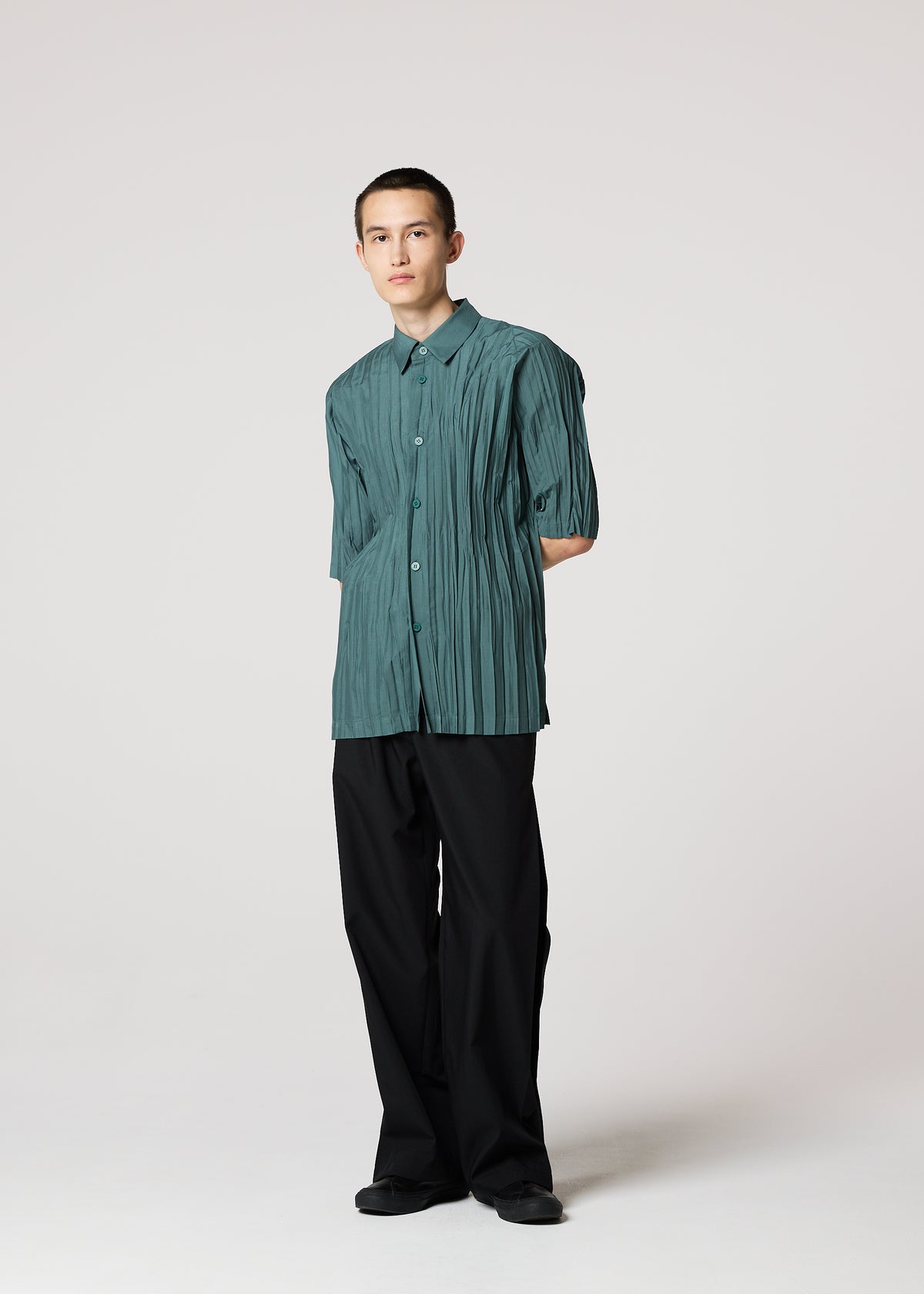 WRINKLE SHIRT、メンズ_トップス_シャツ、着用画像4
