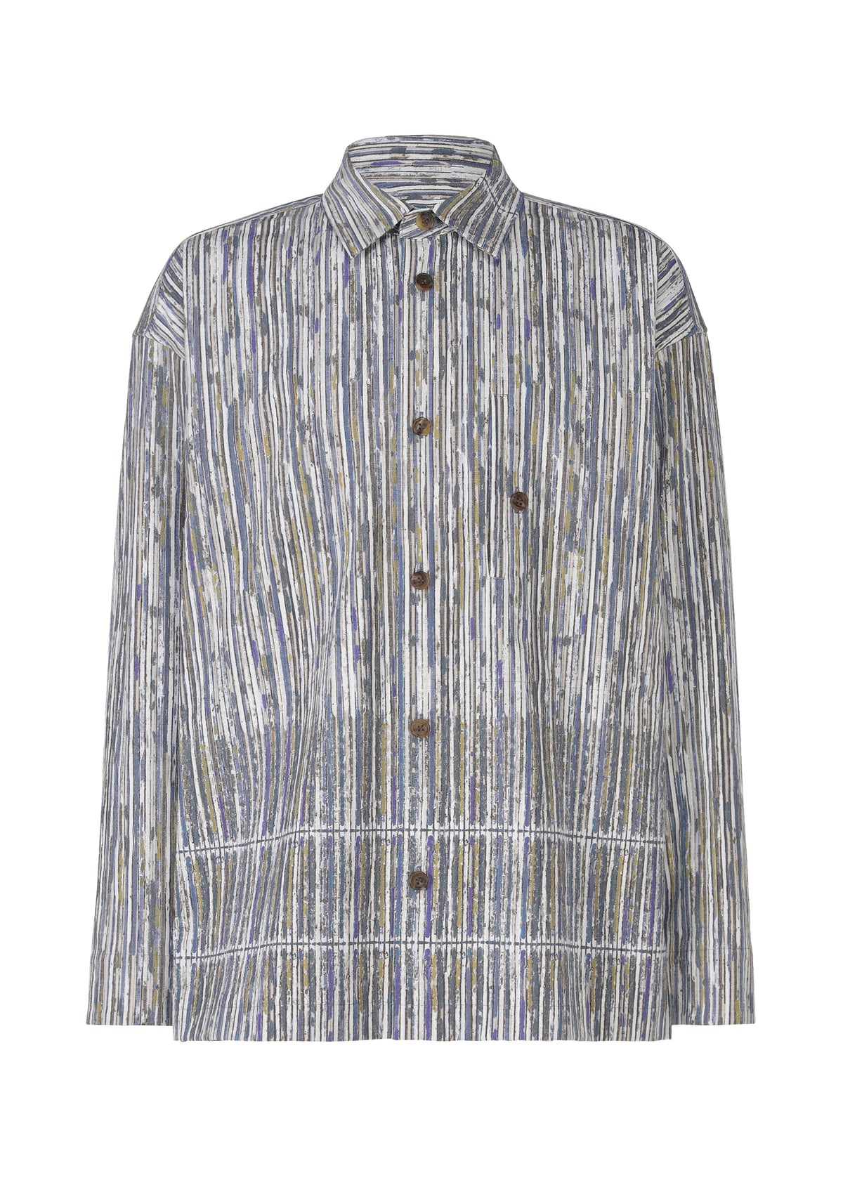 CURVINESS SHIRT、メンズ_トップス_シャツ、ブルー