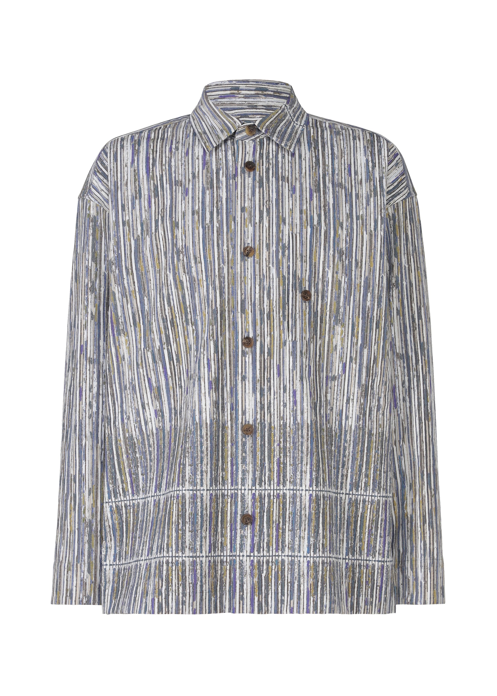 CURVINESS SHIRT、メンズ_トップス_シャツ、ブルー