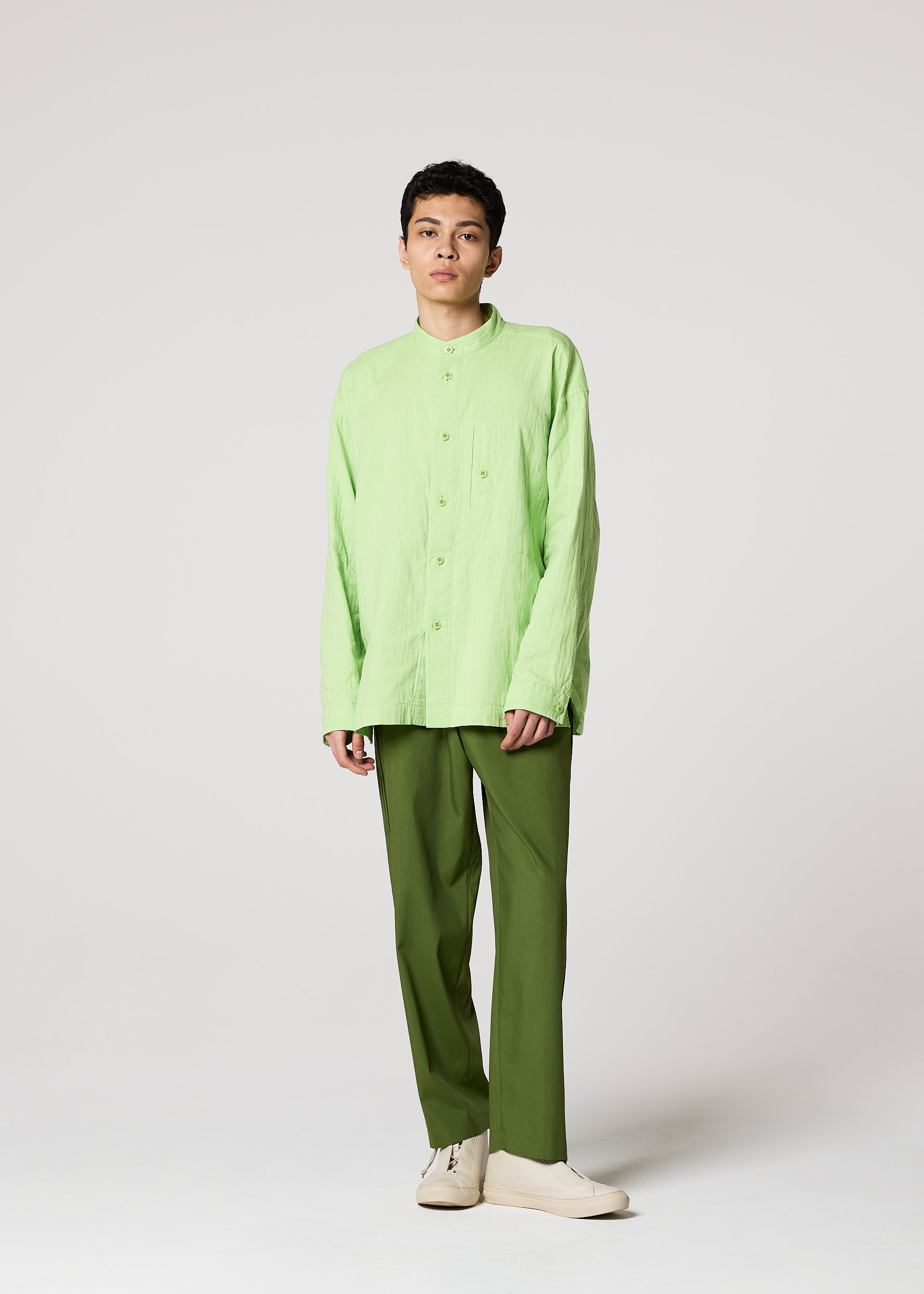 DOUBLE FACE COTTON SHIRT、メンズ_トップス_シャツ、着用画像4