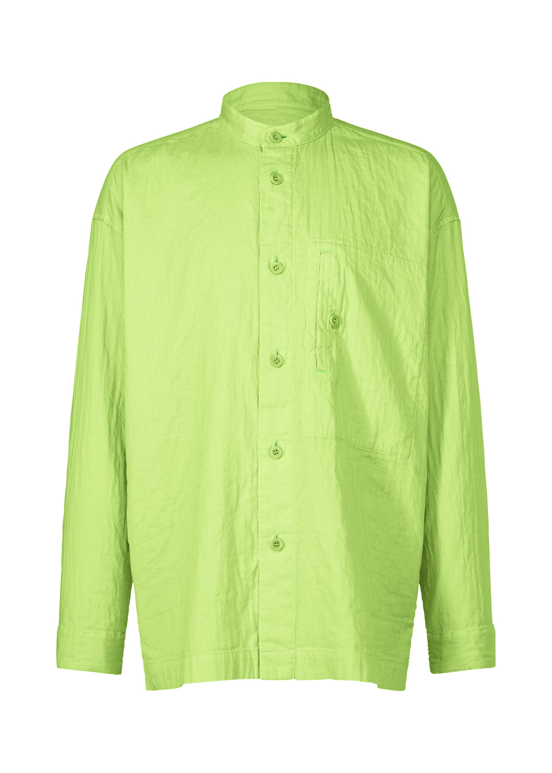 DOUBLE FACE COTTON SHIRT、メンズ_トップス_シャツ、グリーン