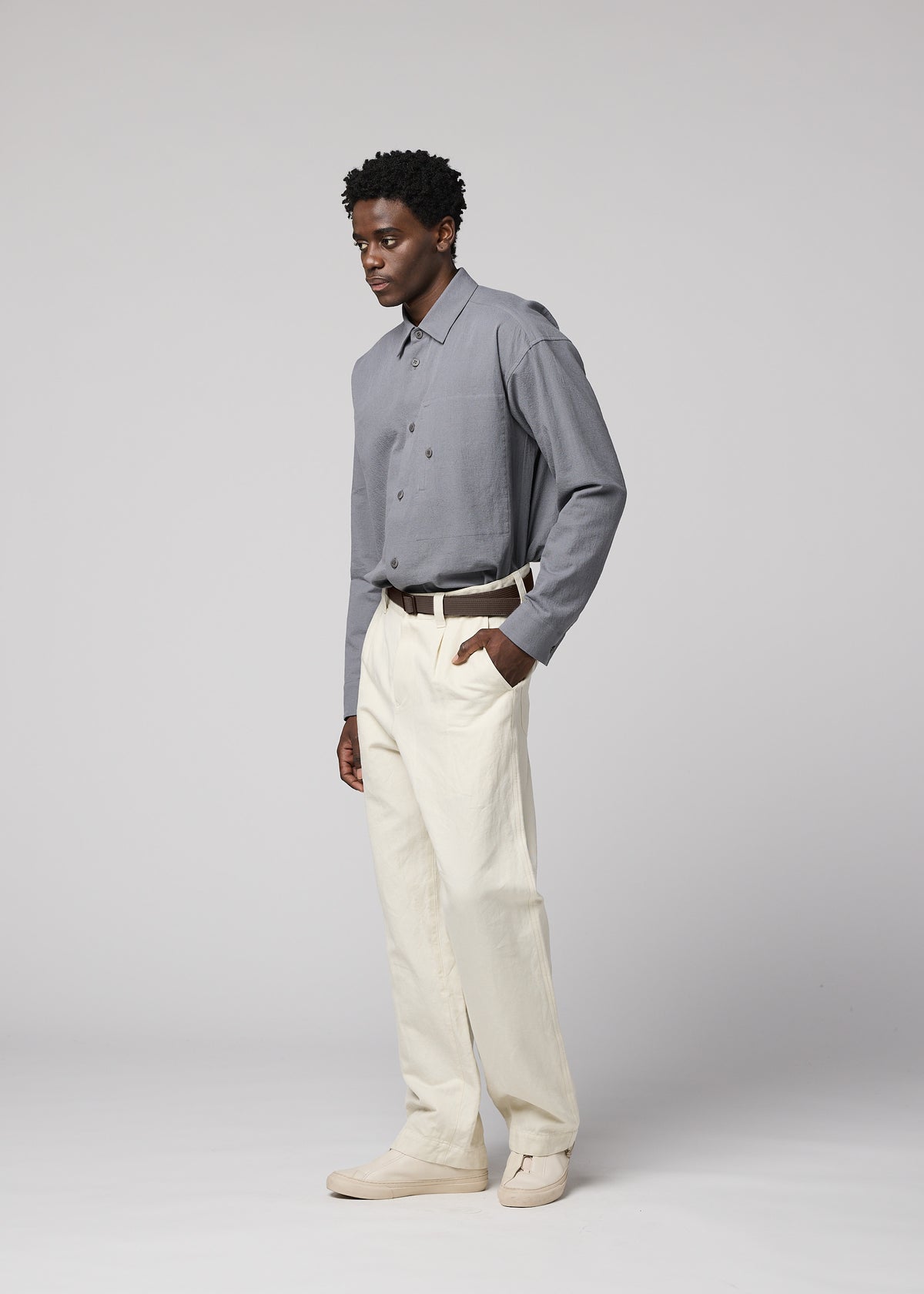 TOUGH WOOL COTTON、メンズ_パンツ、着用画像4