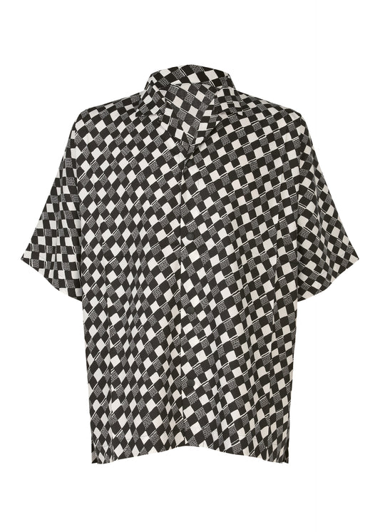TIE PATTERN SHIRT、メンズ_トップス_シャツ、ブラック