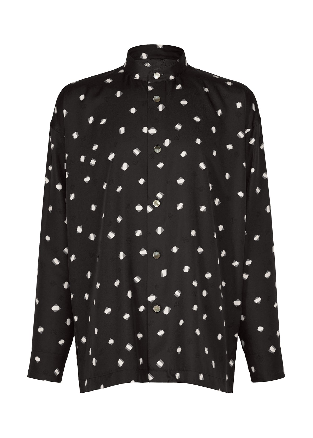 MERRY SATIN SHIRT、メンズ_トップス_シャツ、ブラック