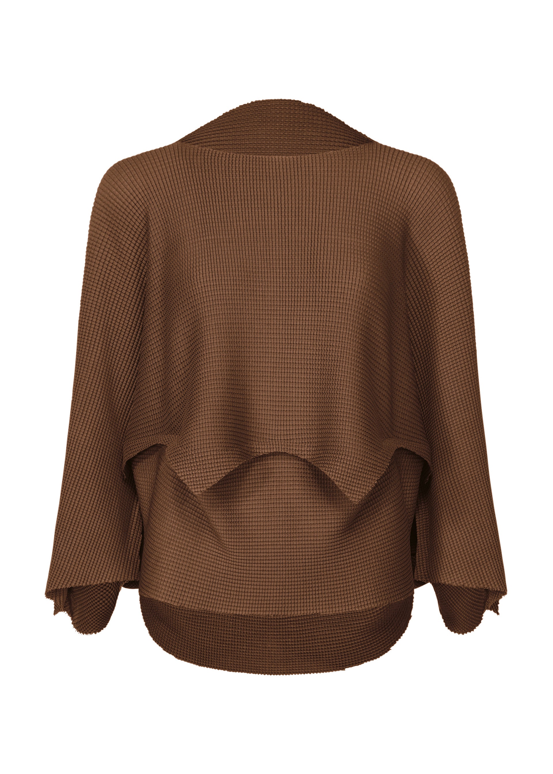 GIZA GIZA KNIT STRETCH PLEATS、ウィメンズ_トップス_トップ、ブラウン