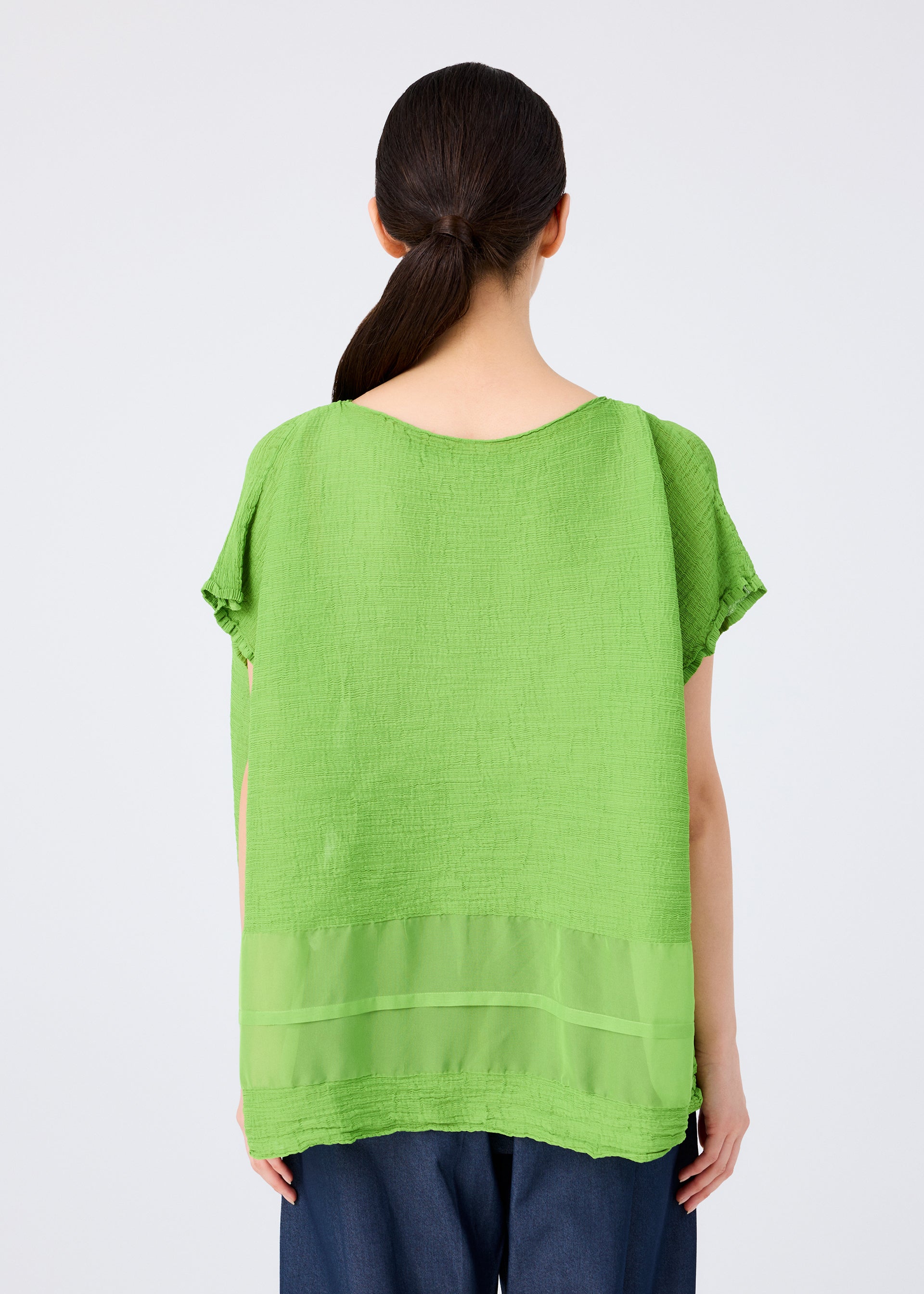 SHEER SEE-THROUGH CREPE、ウィメンズ_トップス_トップ、着用画像2