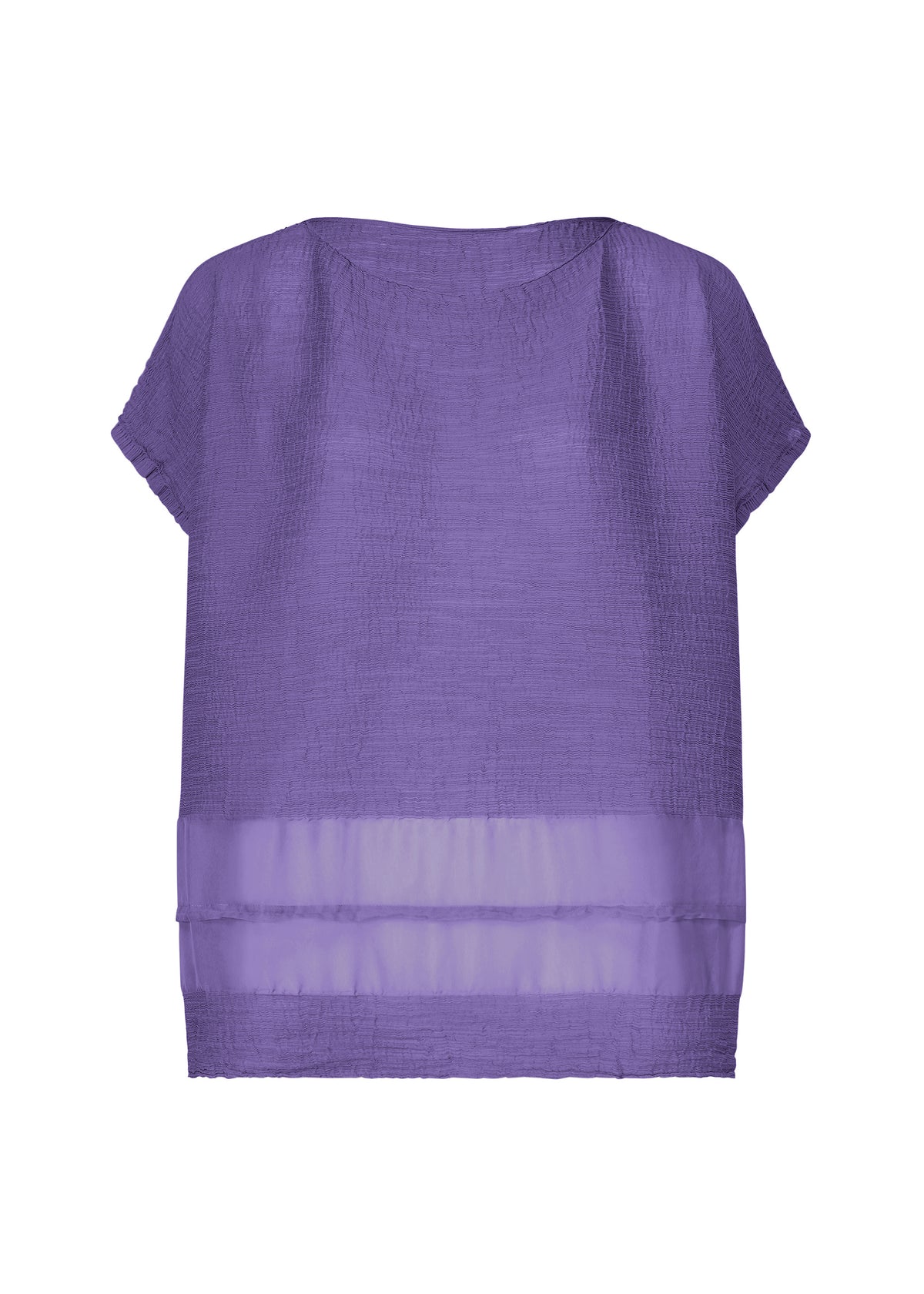 SHEER SEE-THROUGH CREPE、ウィメンズ_トップス_トップ、パープル