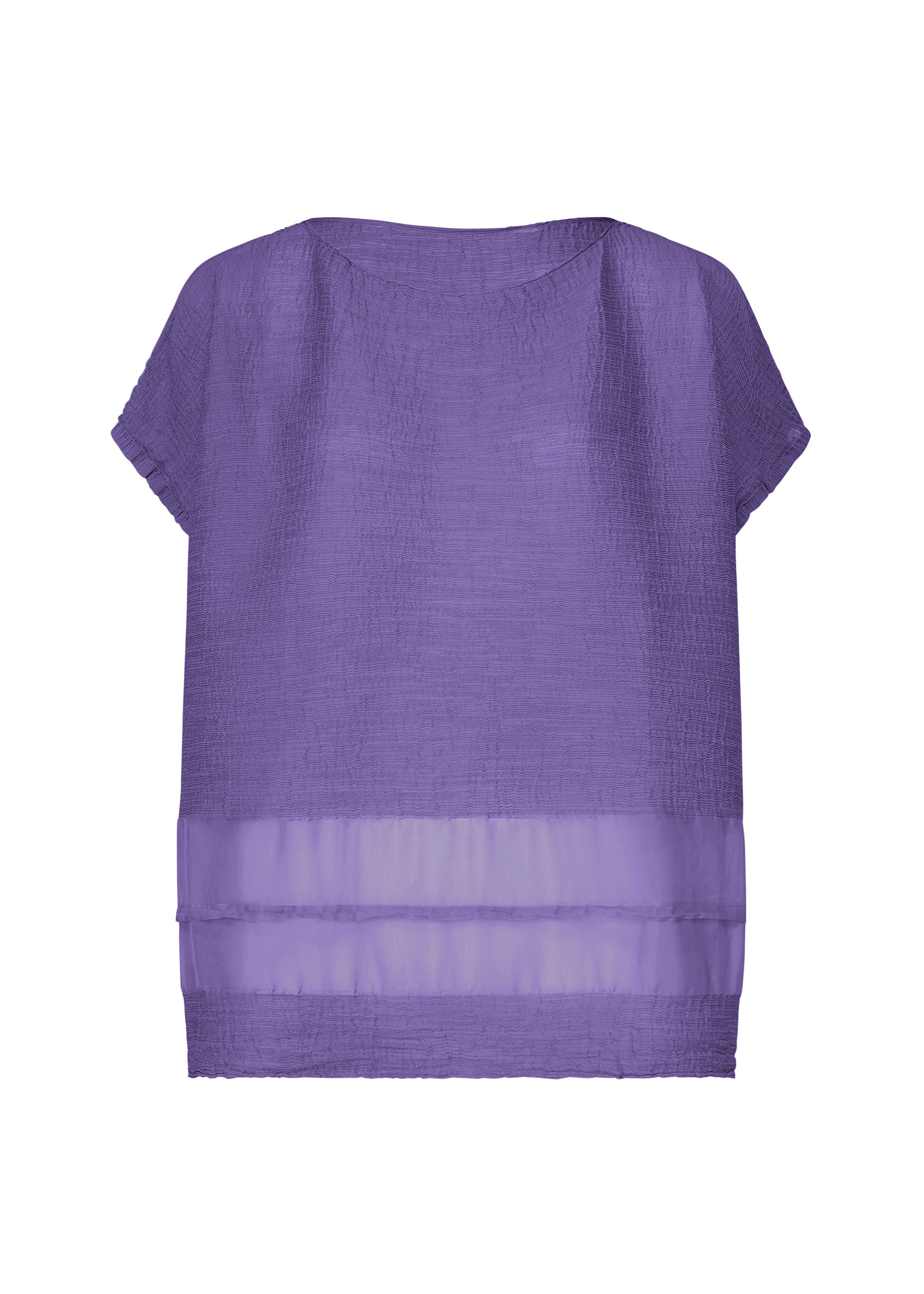 SHEER SEE-THROUGH CREPE、ウィメンズ_トップス_トップ、パープル
