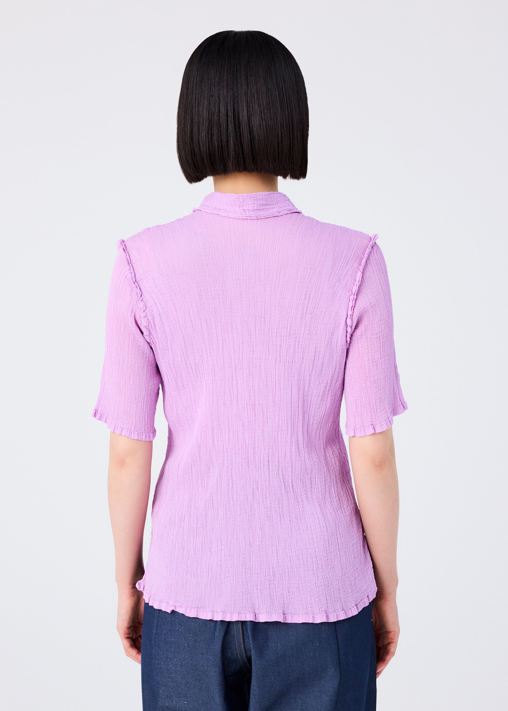 SEE-THROUGH CREPE COLOR、ウィメンズ_トップス_トップ、着用画像2