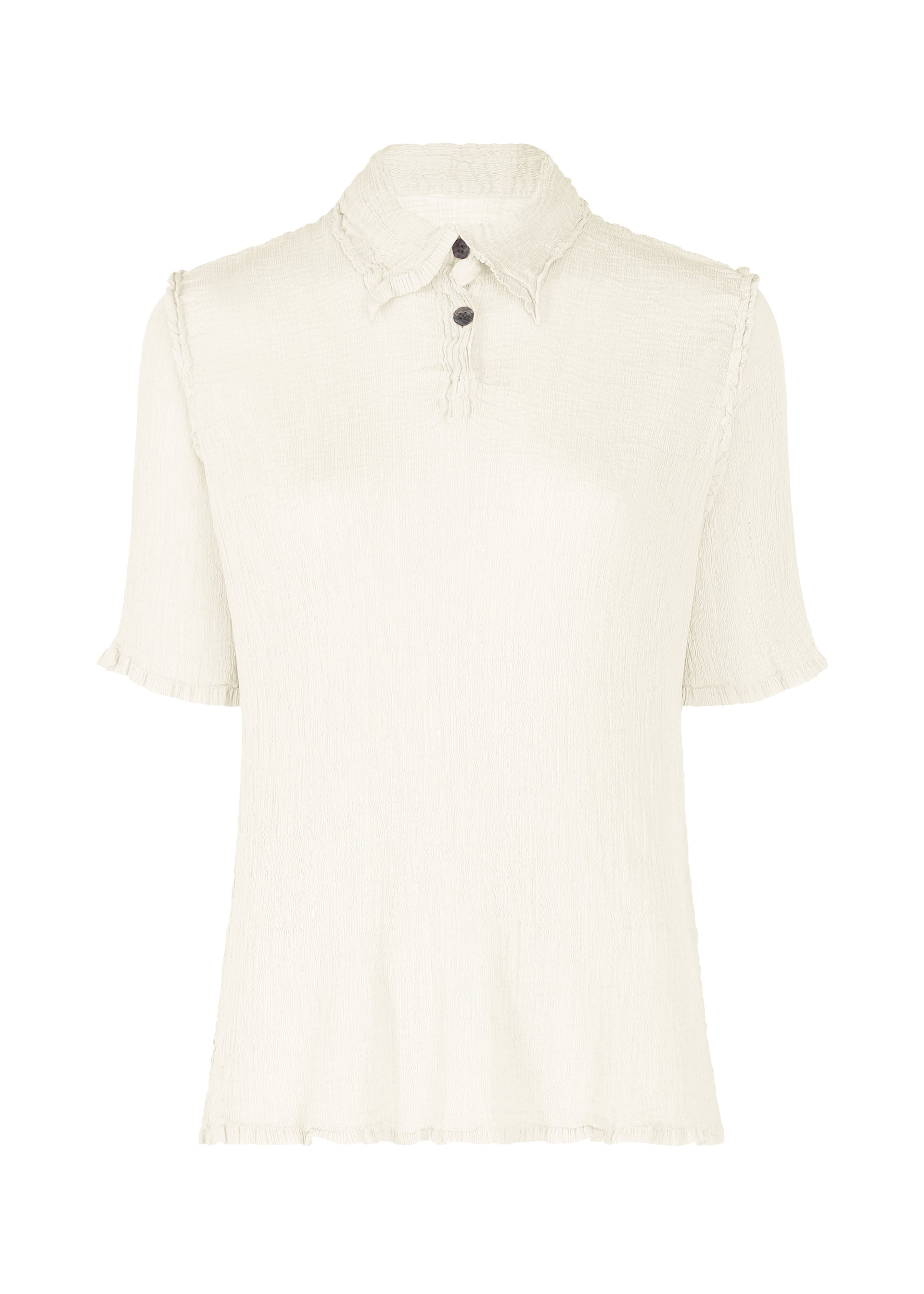 SEE-THROUGH CREPE COLOR、ウィメンズ_トップス_トップ、ホワイト