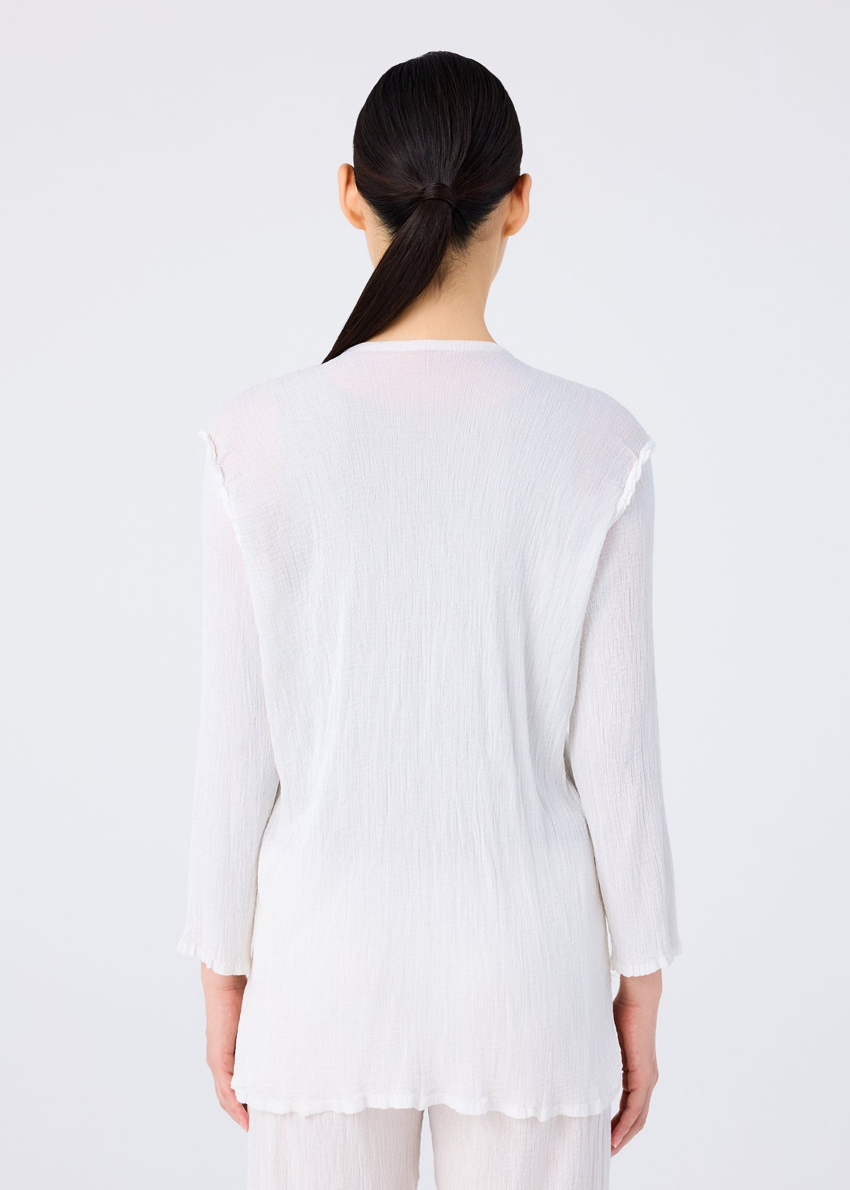 SEE-THROUGH CREPE COLOR、ウィメンズ_トップス_カーディガン、着用画像2