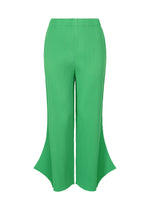 FINE KNIT PLEATS BOTTOM 2、ウィメンズ_パンツ、グリーン