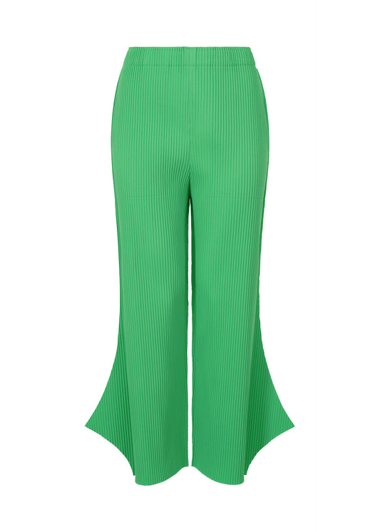 FINE KNIT PLEATS BOTTOM 2、ウィメンズ_パンツ、グリーン