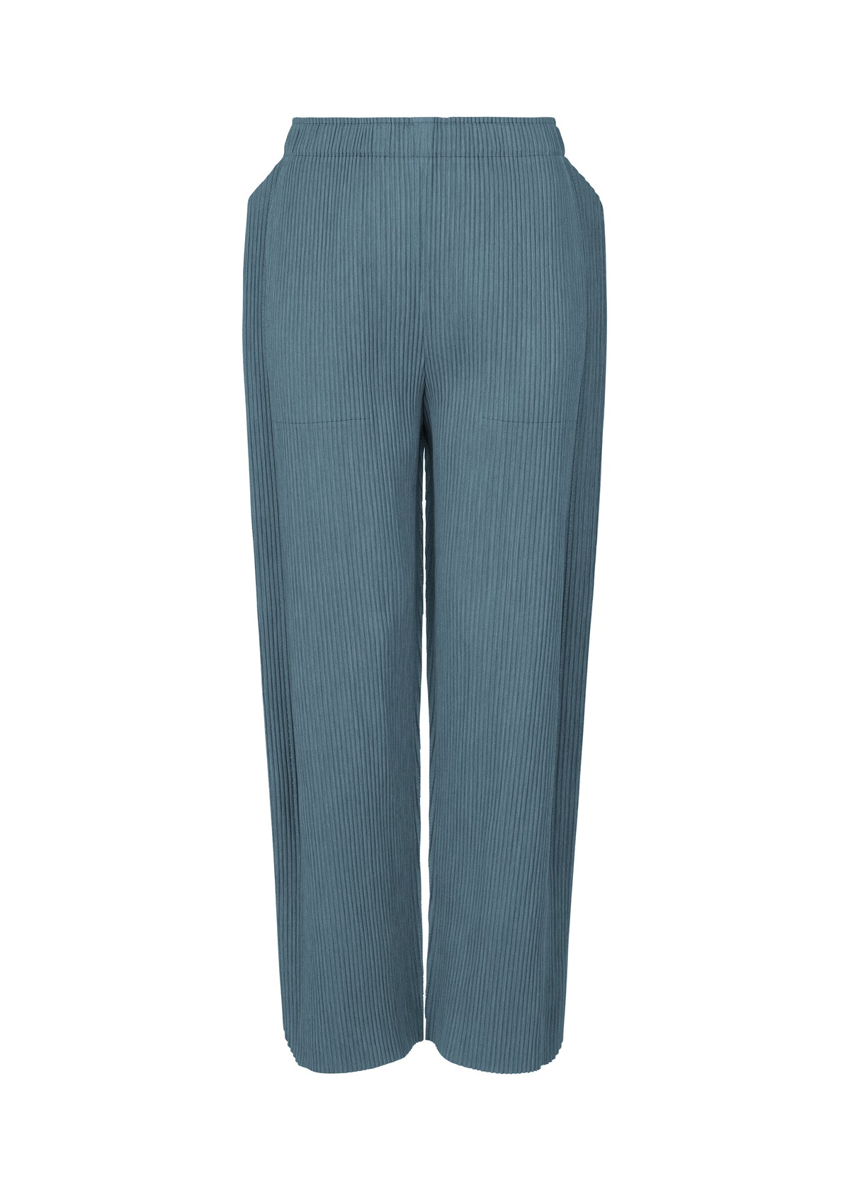 MIX FINE KNIT PLEATS BOTTOM、ウィメンズ_パンツ、ネイビー