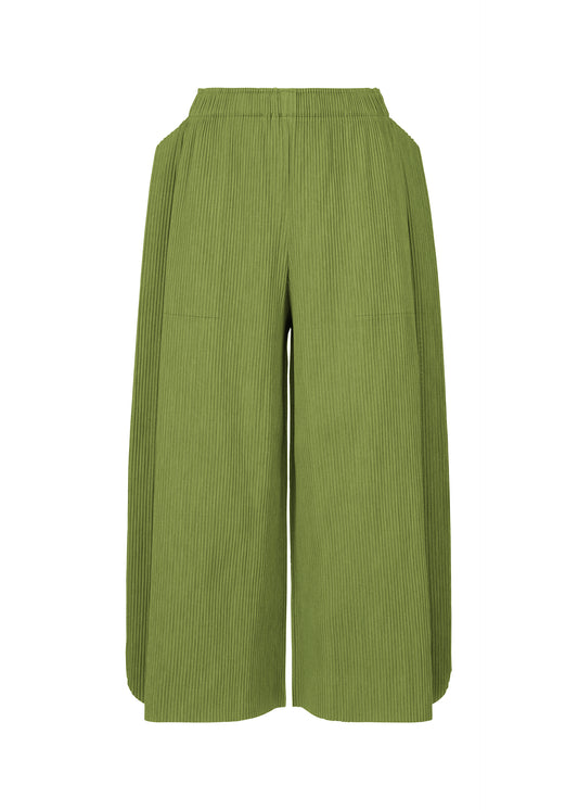 MIX FINE KNIT PLEATS BOTTOM、ウィメンズ_パンツ、グリーン