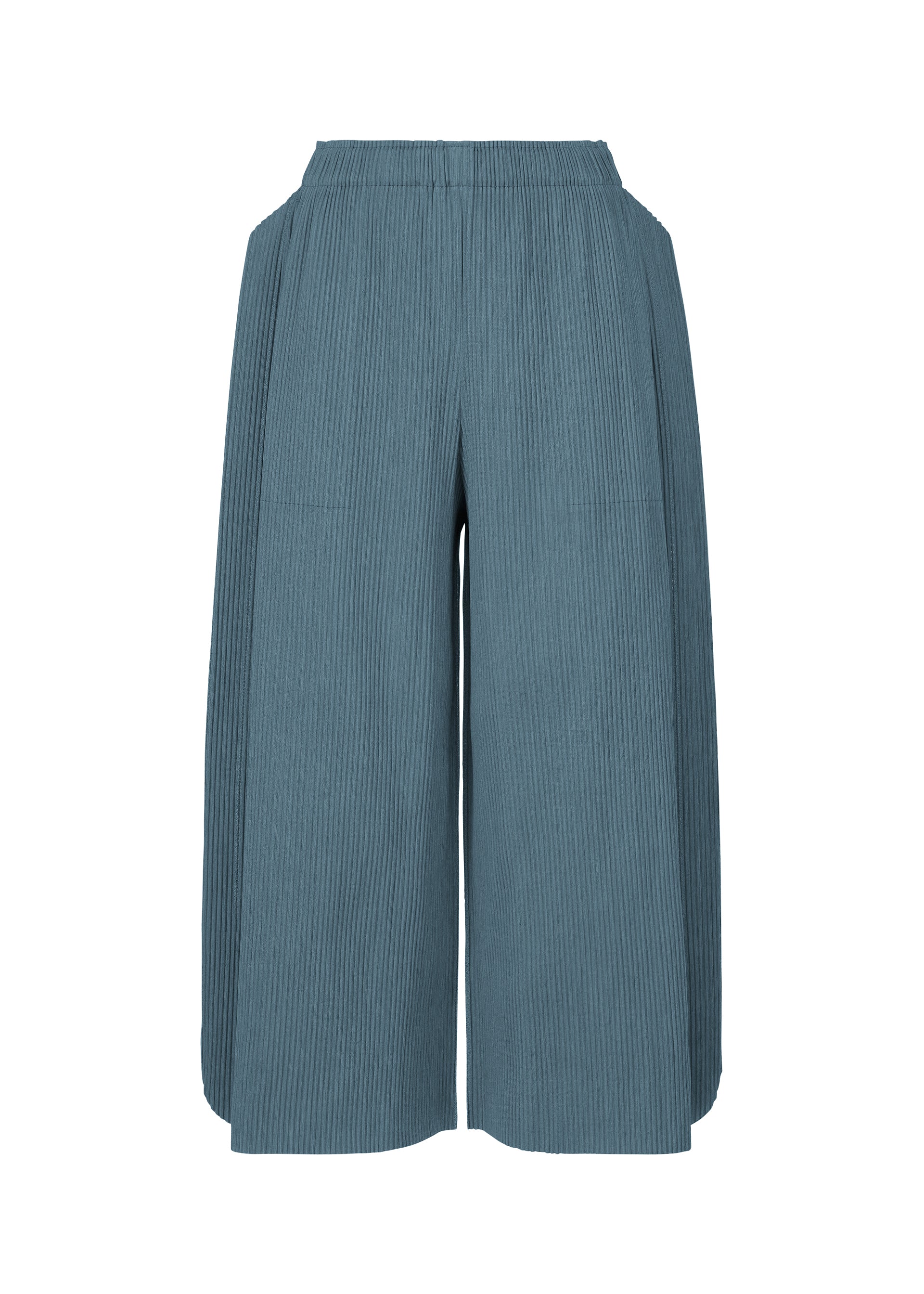 MIX FINE KNIT PLEATS BOTTOM、ウィメンズ_パンツ、ネイビー