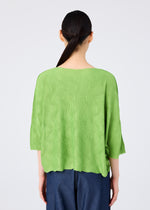 WAVE KNIT STRETCH PLEATS、ウィメンズ_トップス_トップ、着用画像2