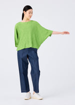 WAVE KNIT STRETCH PLEATS、ウィメンズ_トップス_トップ、着用画像4