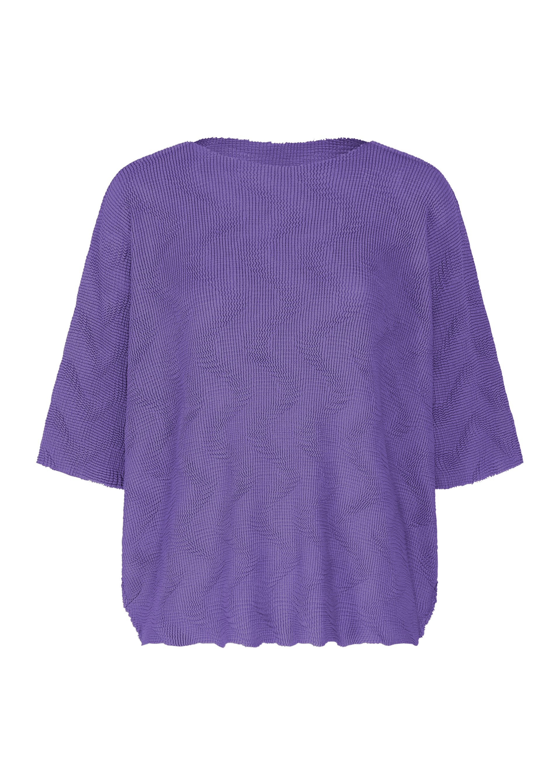 WAVE KNIT STRETCH PLEATS、ウィメンズ_トップス_トップ、パープル