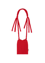LEAF PLEATS BAG、バッグ&財布_ショルダーバッグ、レッド