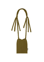 LEAF PLEATS BAG、バッグ&財布_ショルダーバッグ、カーキ
