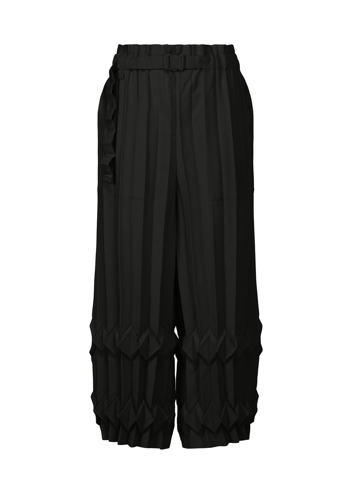 TREE PLEATS、ウィメンズ_パンツ、ブラック
