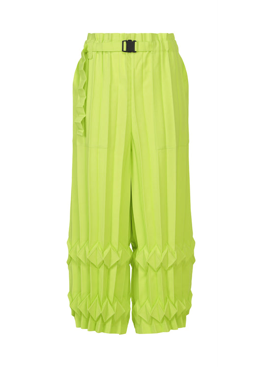 TREE PLEATS、ウィメンズ_パンツ、イエロー