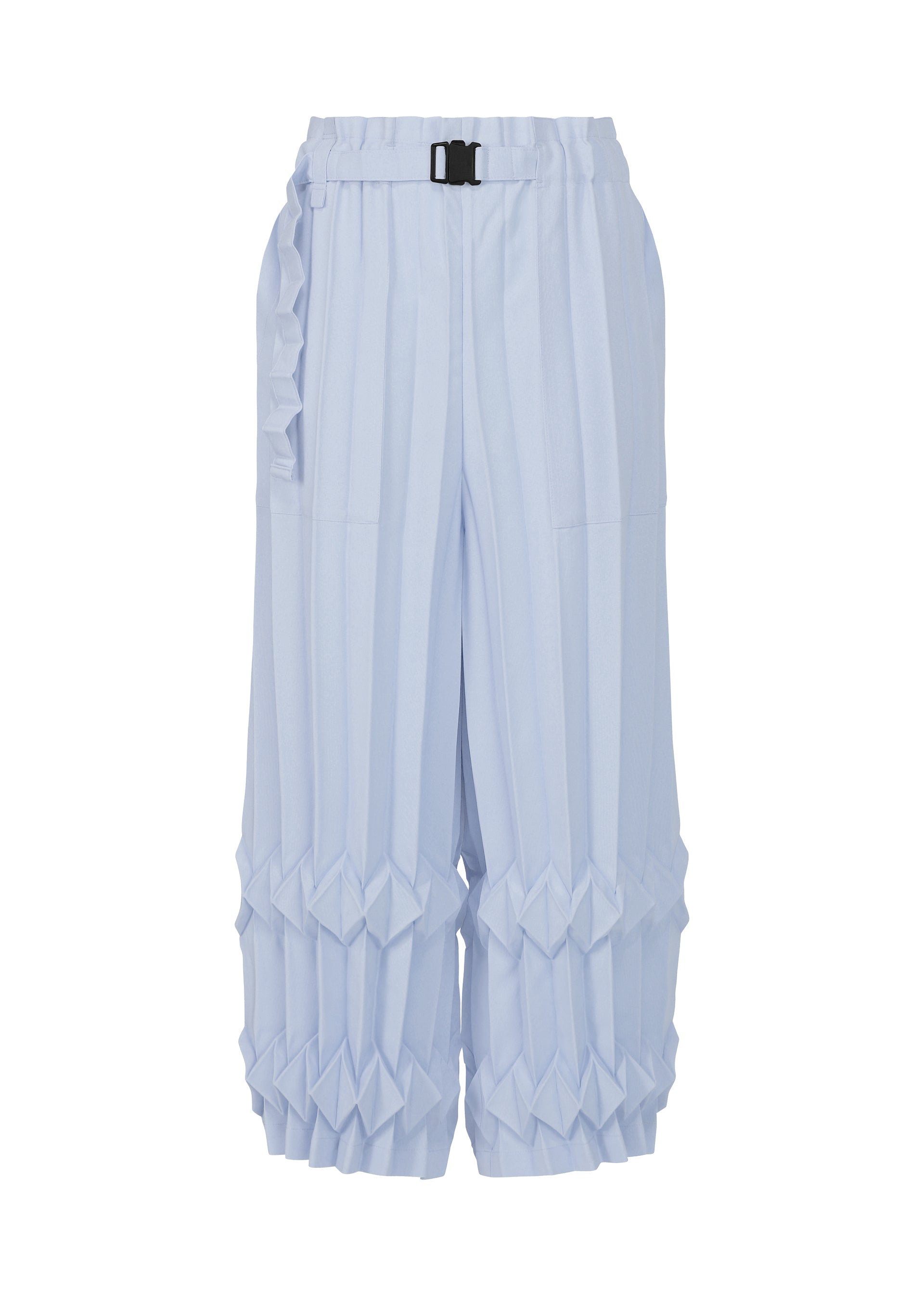 TREE PLEATS、ウィメンズ_パンツ、ブルー