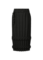 TREE PLEATS、ウィメンズ_スカート、ブラック