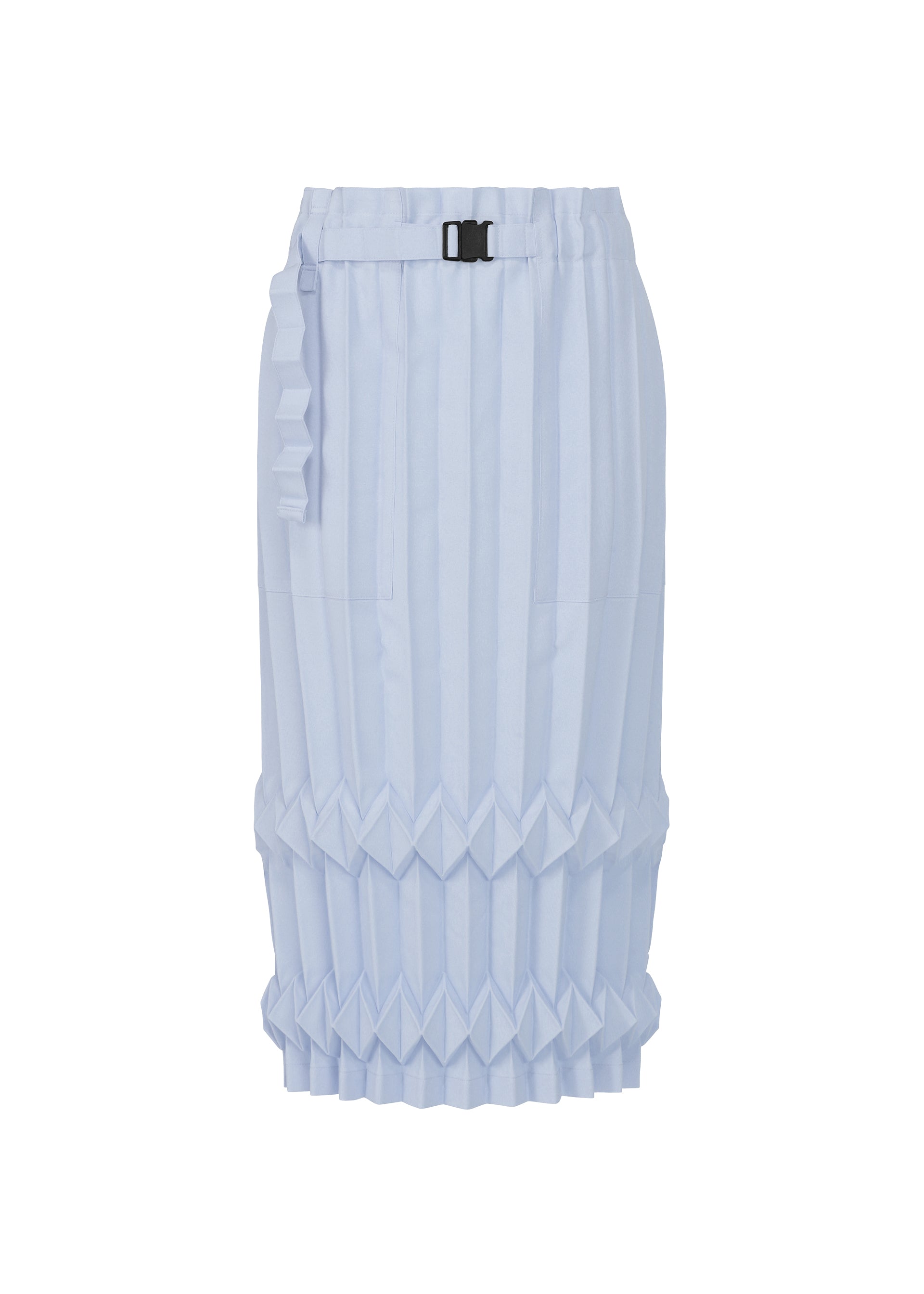 TREE PLEATS、ウィメンズ_スカート、ブルー