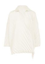 ANGLE PLEATS SHIRT、ウィメンズ_トップス_トップ、ホワイト