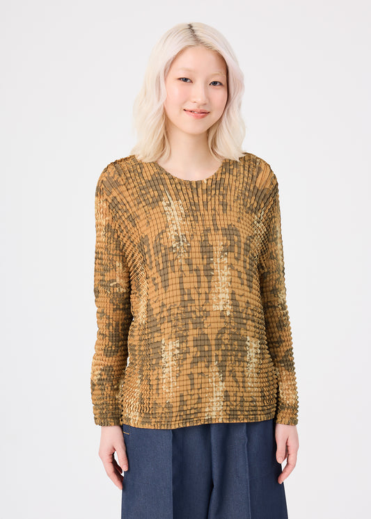 LEAF PLEATS SHIRT、ウィメンズ_トップス_トップ、着用画像1