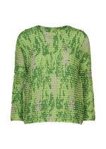 LEAF PLEATS SHIRT、ウィメンズ_トップス_トップ、カーキ