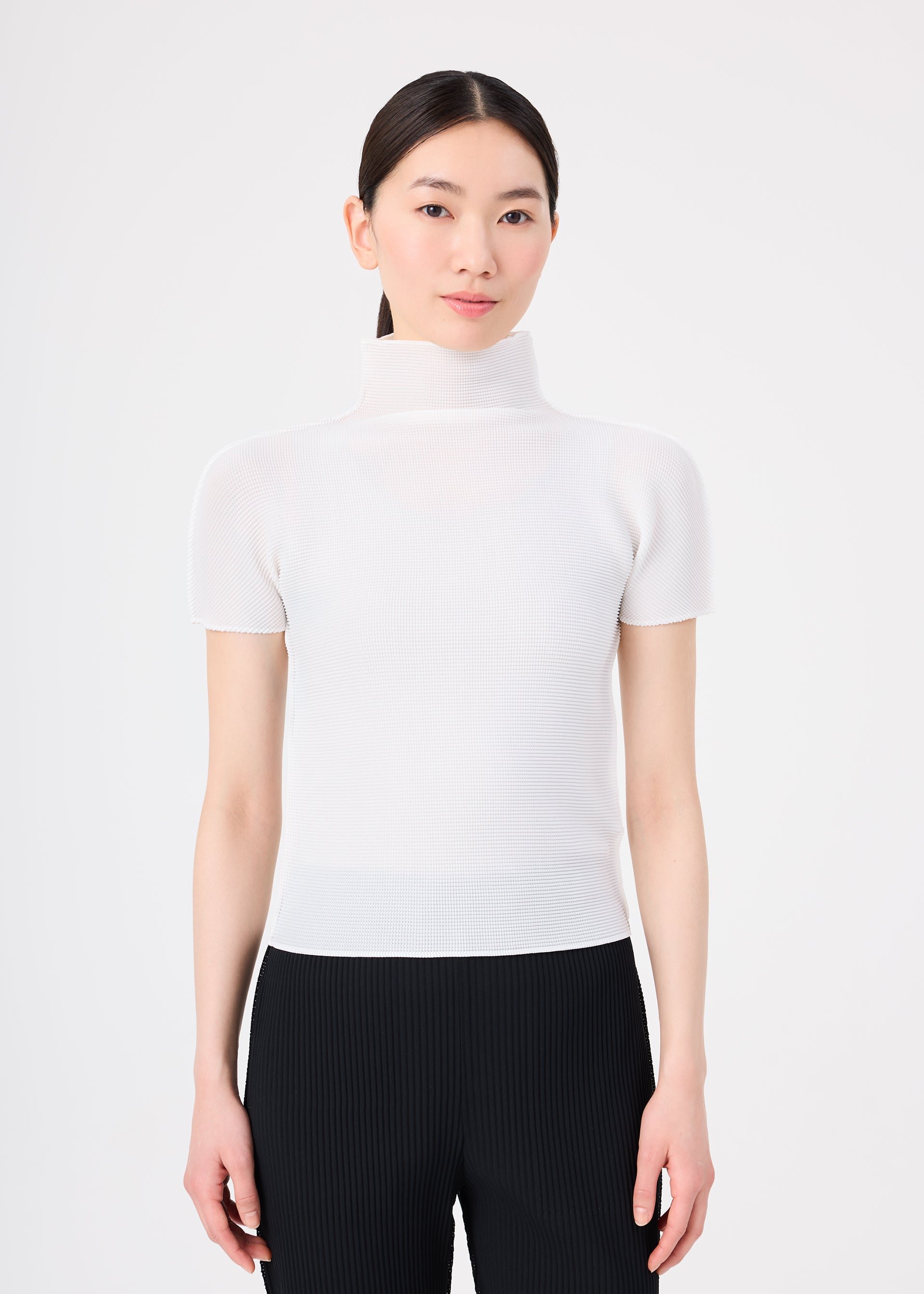 STRETCH PLEATS、ウィメンズ_トップス_トップ、着用画像1