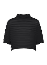 ACCORDION STRETCH PLEATS、ウィメンズ_トップス_トップ、ブラック
