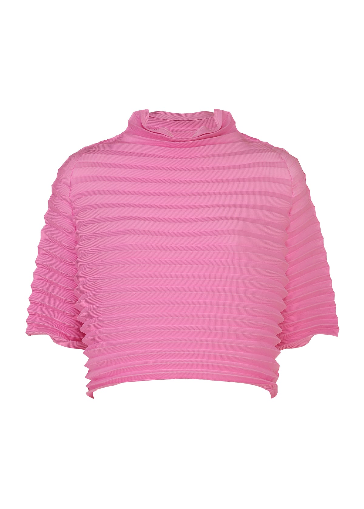 ACCORDION STRETCH PLEATS、ウィメンズ_トップス_トップ、ピンク