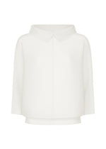 DOLMAN STRETCH PLEATS 1、ウィメンズ_トップス_トップ、ホワイト