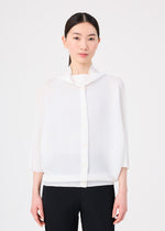 DOLMAN STRETCH PLEATS、ウィメンズ_トップス_カーディガン、着用画像1
