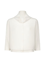DOLMAN STRETCH PLEATS、ウィメンズ_トップス_カーディガン、ホワイト