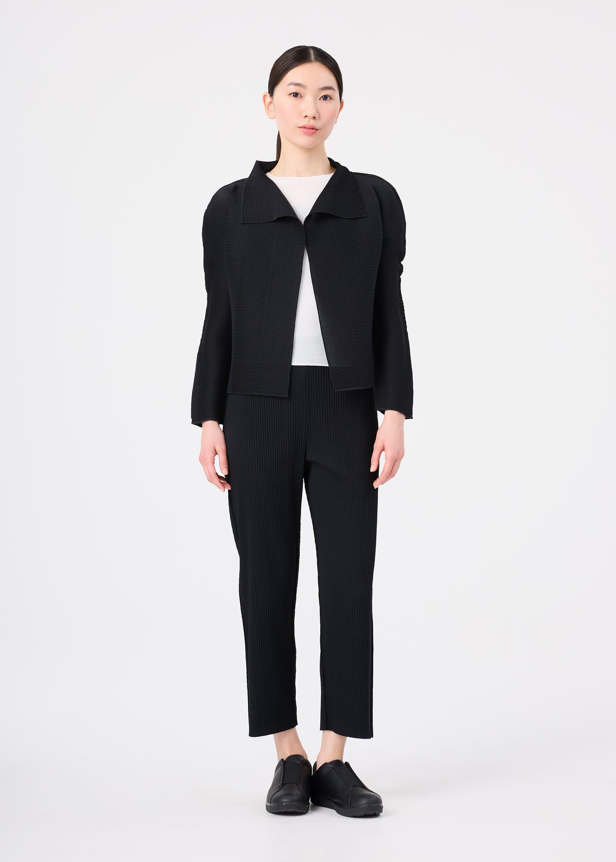 STRETCH PLEATS、ウィメンズ_トップス_カーディガン、着用画像3