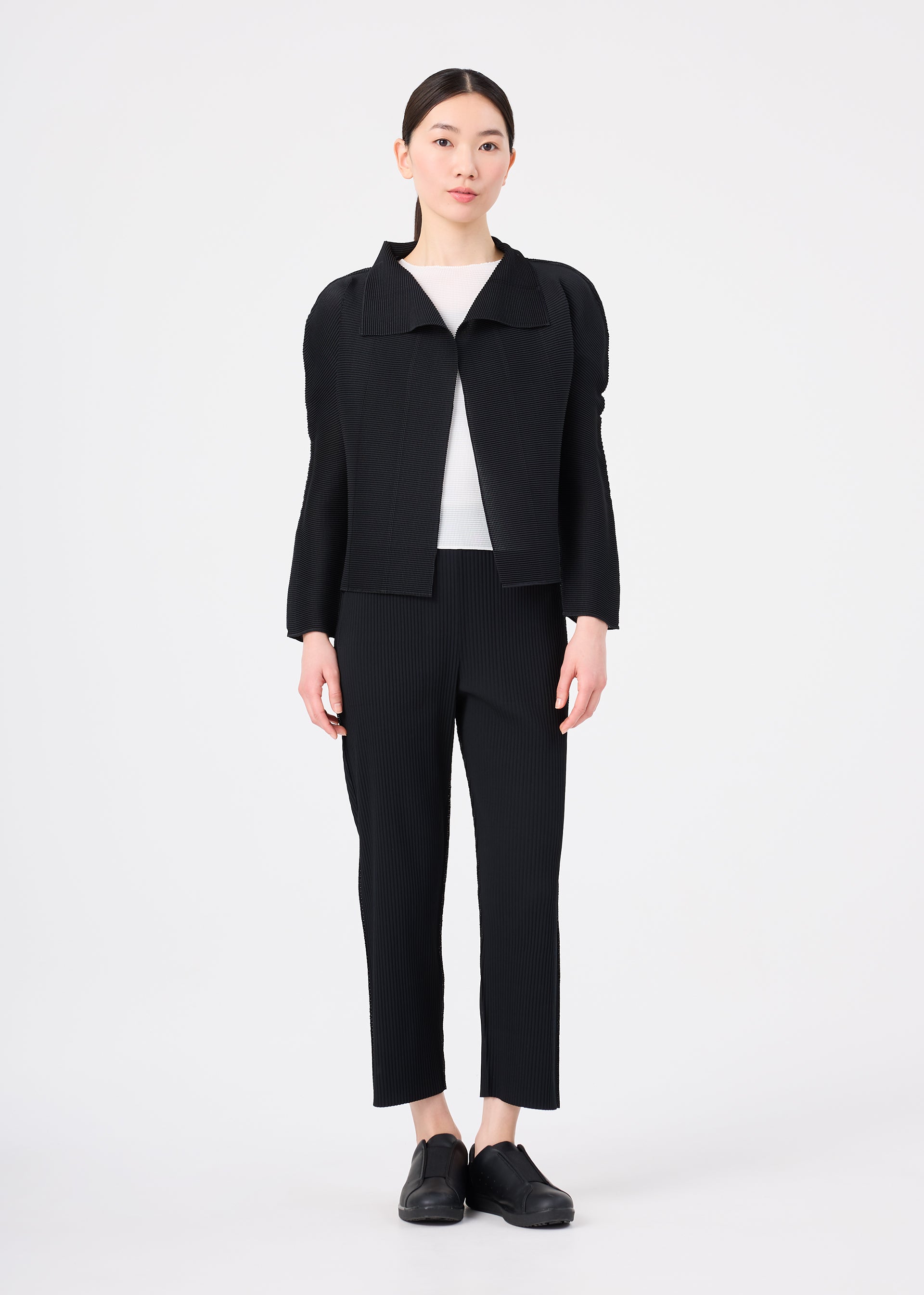 STRETCH PLEATS、ウィメンズ_トップス_カーディガン、着用画像3
