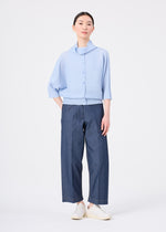 DOLMAN STRETCH PLEATS 1、ウィメンズ_トップス_カーディガン、着用画像3