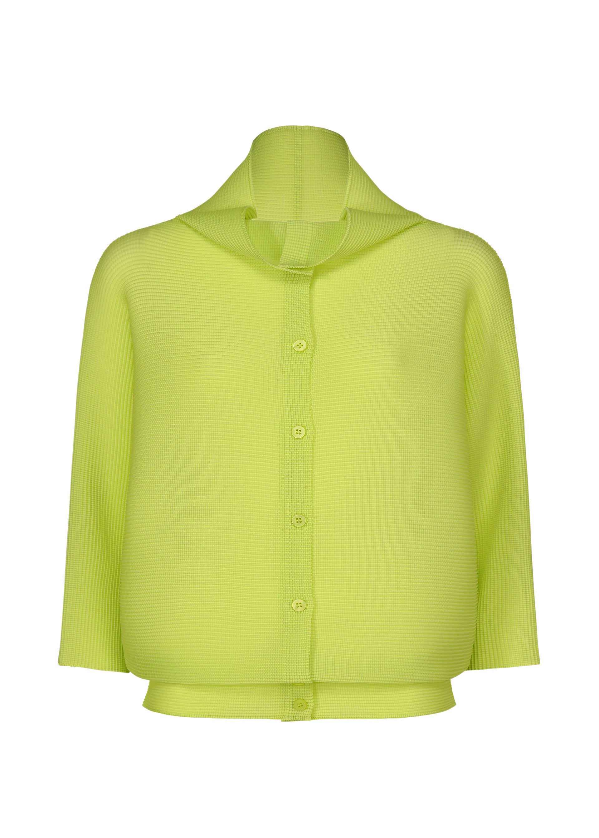 DOLMAN STRETCH PLEATS 1、ウィメンズ_トップス_カーディガン、イエロー
