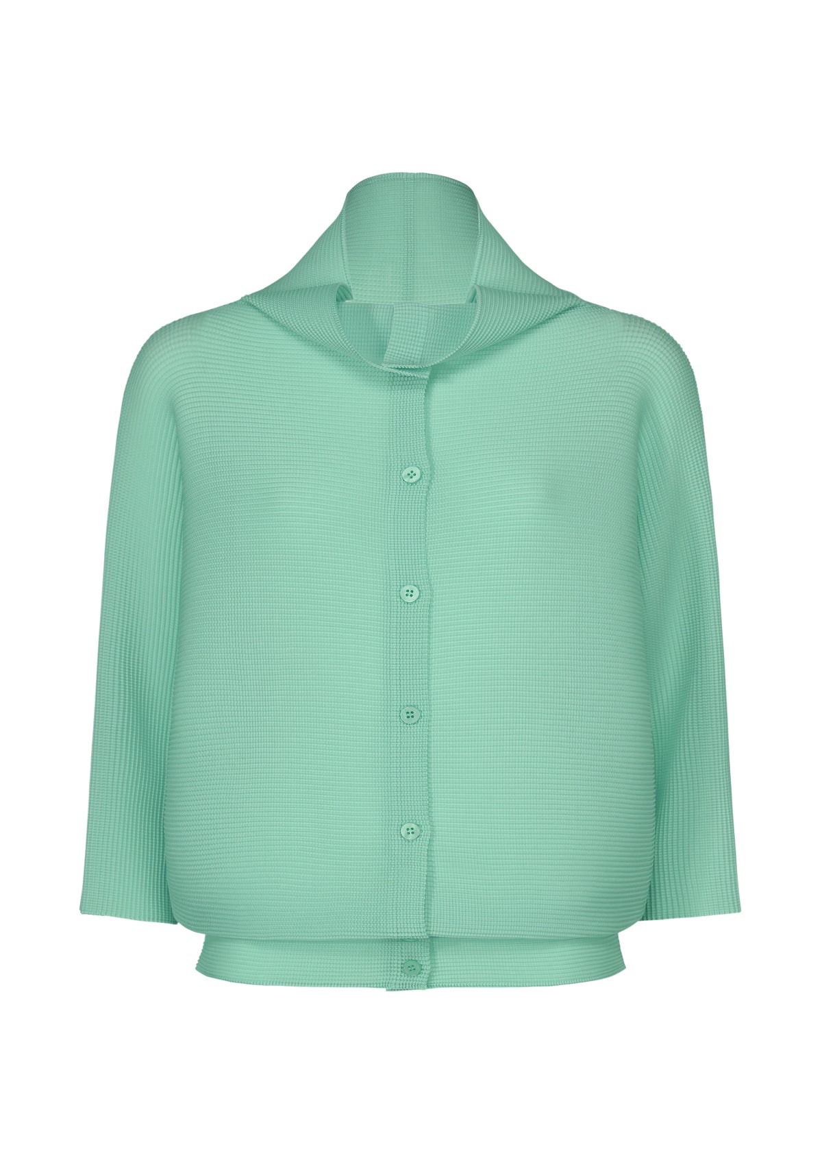 DOLMAN STRETCH PLEATS 1、ウィメンズ_トップス_カーディガン、ブルー