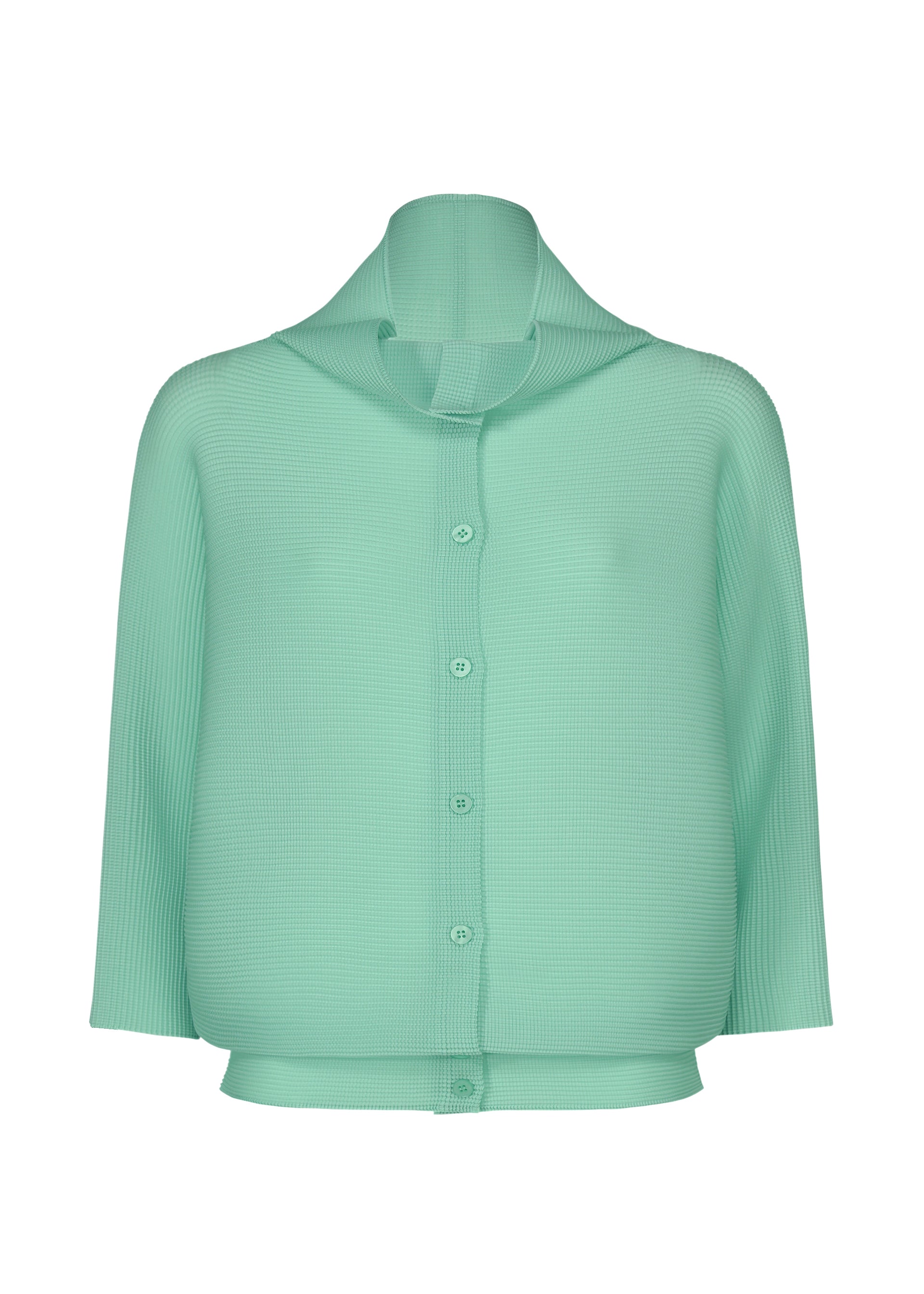 DOLMAN STRETCH PLEATS 1、ウィメンズ_トップス_カーディガン、ブルー