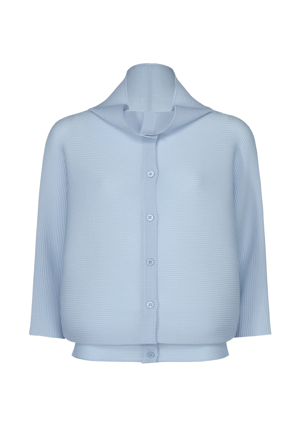 DOLMAN STRETCH PLEATS 1、ウィメンズ_トップス_カーディガン、ブルー