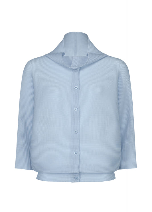 DOLMAN STRETCH PLEATS 1、ウィメンズ_トップス_カーディガン、ブルー