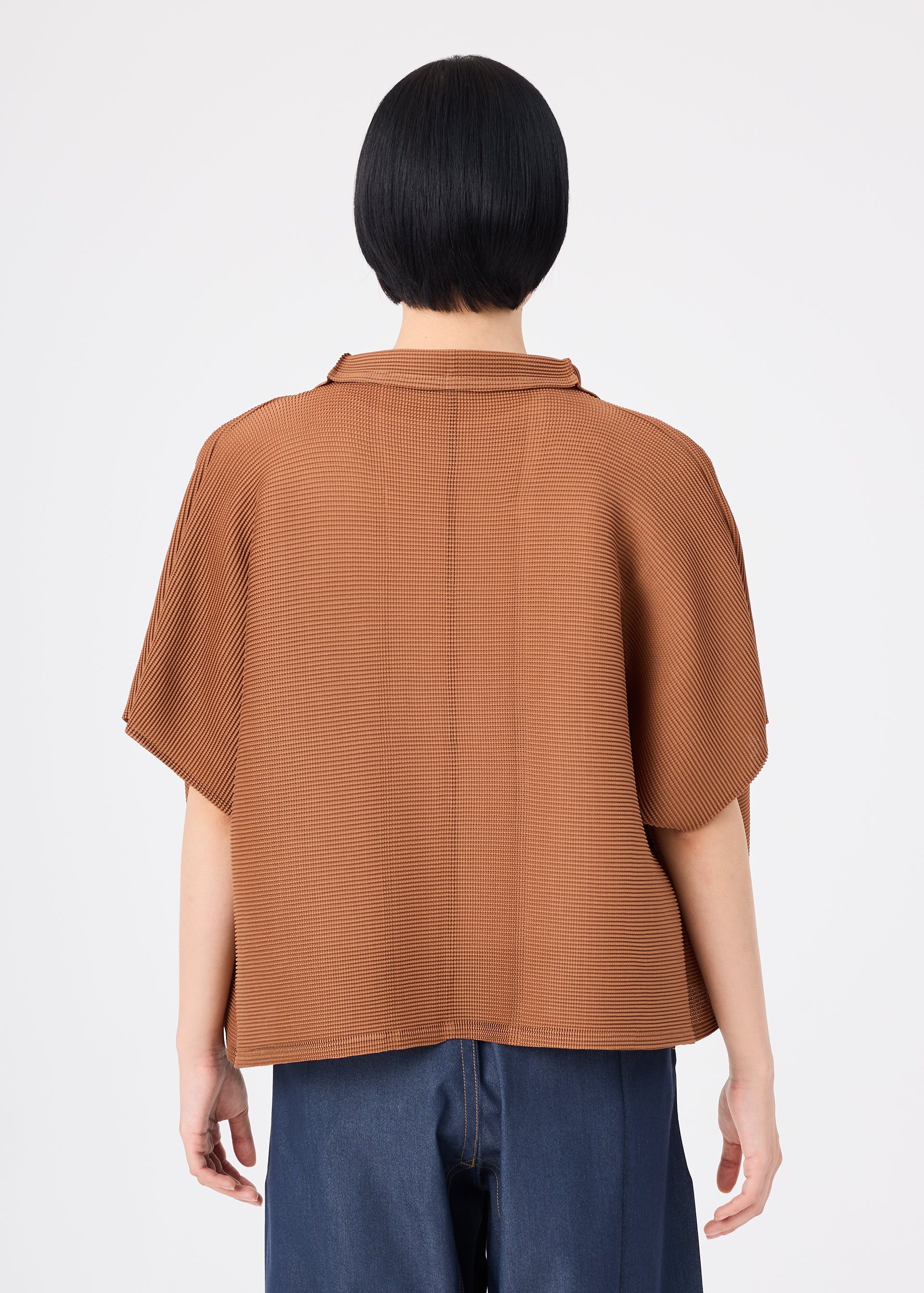 SQUARE STRETCH PLEATS、ウィメンズ_トップス_カーディガン、着用画像2