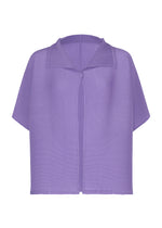 SQUARE STRETCH PLEATS、ウィメンズ_トップス_カーディガン、パープル
