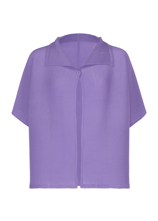 SQUARE STRETCH PLEATS、ウィメンズ_トップス_カーディガン、パープル